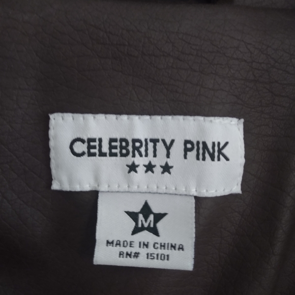 Celebrity Pink - Brown Faux Leather Jacket - Picture 9 of 9